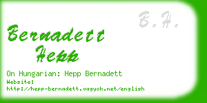 bernadett hepp business card